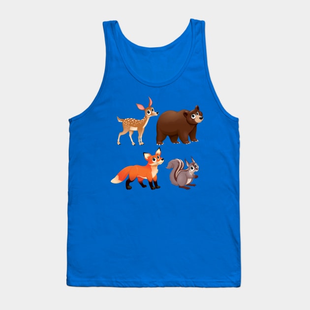 Forest Animals Tank Top by ddraw